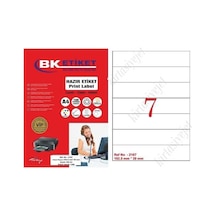 Tw-2107 Ebat 192.5 X 39 MM Lazer Etiket A4 Sayfada 7 Etiket