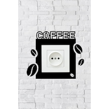 Coffee Kahve Tasarım Priz Çerçevesi İç Ölçü 8,4x8,4 Cm Dekoratif Priz Süsü - Kahve Kosesi