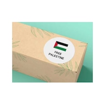 Free Palestine Sticker İngilizce Özgür Filistin Etiketi Yuvarlak Mat Etiket Gaza 4 Cm 120 Adet Çok Renkli