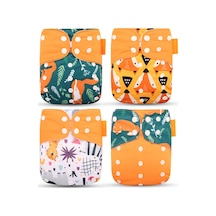 Geeroyoo Yeniden Kullanılabilir 4 Adet Süper Emici Bebek Bezleri - Kız Ve Erkek Bebekler İçin Standart