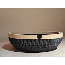Bezos 3d Baskı İki Renkli Yuvarlak Küllük Baklava Dokulu Geniş Dekoratif Kül Tablası Masaüstü Ve Balkon 22
