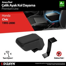 S-dizayn Honda Civic Kol Dayama Kolçak Çelik Ayaklı Abs Siyah 1995-2000 A+kalite