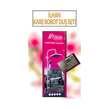 Kare Duş Seti Robot 95 Cm Uzunluğunda Gümüş