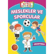 Meslekler ve Sporcular-Okul Öncesi Boya Öğren- Beyaz Balina Yayınları