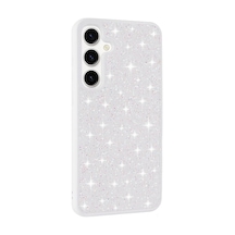 Zore Galaxy S24 Uyumlu Parlak Taşlı Tasarım Pırlanta Ogaa Kılıf-beyaz