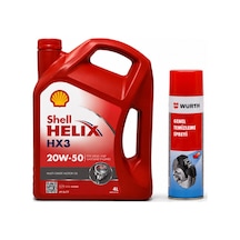 Shell Helix Hx3 20w-50 Motor Yağı 4 Litre + Würth Balata Spreyi 500 ML