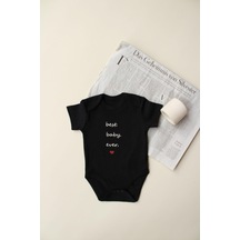 Oh La La Koala Baby Nakışlı Kısa Kollu Body Zıbın Siyah