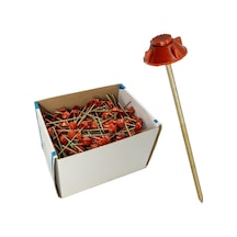 Monoblok Plastik Başlı Çatı Çivisi 10 Cm - Kırmızı 400'lü Paket