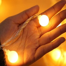 Dekoratif Fişli Top Led Işık Yılbaşı Aydınlatma 5 Metre Çok Renkli