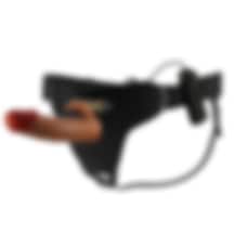 Odinsshop 19 Cm Belden Bağlamalı İçi Boş Titreşimli Dildo