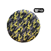 Cute Cover Kamuflaj Stepne Kılıfı Lastik Koruyucu Gri Sarı N11.37