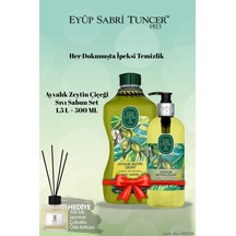 Eyüp Sabri Tuncer 1500 Ml+500 Ml Doğal Zeytinyağlı Sıvı Sabun Ayvalık Zeytin Çiçeği Ve Yasemin Koku Hediye