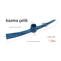 Toprak Kazması Hakiki Çelik 2Kg Büyük İri Bahçe Kazma Yaparlar