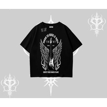 Tarzsokak Oversize Tshirt Born To Rock Eternal Flame Legacy Siyah