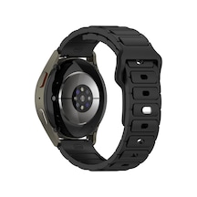 Kilifone - Huawei Honor Magic 2 46mm 22mm Uyumlu - Kordon Silikon Kordon Strap Kayış - Krd-132 - Siyah - T36071