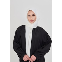 Hürrem Bone Krem Pratik Hazır Geçmeli Tesettür Bone Sandy Boyunluklu Çıtçıtlı 2505 40 Krem