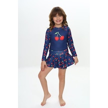 My Kids Wear Etek Detaylı Kız Çocuk Mayo Beyaz