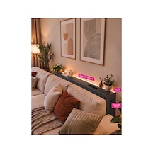 1. Sınıf Antrasit Mdf Auratech Led Li Koltuk Arkası Dresuar Prizli Şarjlı Raf Konsol 180x80x12