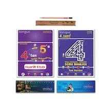 Tonguç Akademi 5. Sınıf 4 Ten 5 E Hazırlık Yaz Tatili Kitabı - 4. Sınıf Etkinlikli Soru Bankası Tekrar Seti 2 Kitap