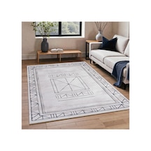 Modern Geometrik Krem Kilim Kaymaz Taban,yıkanabilir,iskandinav Salon&oturma Odası Kilimi Krem Krem