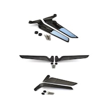 Alkan Mb H2 Kanat Ayna Büyük Model Ayna 8 Mm 10 Mm Ters Düz Tüm Motosikletler Uyumlu Çok Renkli