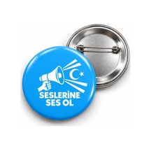 Seslerine Ses Ol - Doğu Türkistan - 58mm Rozet Çok Renkli