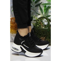 Fort Guja 24k300-1 Siyah Kalın Taban Sneaker Kadın Ayakkabı 001