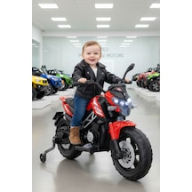 Motocross Cross Akülü Motor Akülü Araba Yeni Seri Babyhope 447 12v Kırmızı