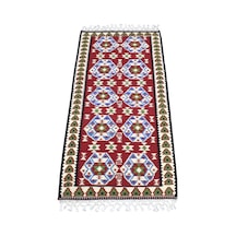 Zehra Abla Halı Yeni El Dokuma Otantik Doğu Anadolu Van Yün Kilim 7305 Çok Renkli