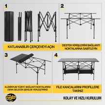 Funky Chaırs Family Xxl Katlanabilir Alüminyum Kamp Masası