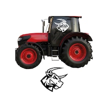 Kızgın Boğa Sticker, Oto Sticker, Traktör Sticker 35x31 Cm-sağ