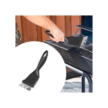 Mangal Barbekü Temizleme Paslanmaz Çelik Mangal Temizlik Fırçası Ergonomik Saplı 2 Si 1 Arada Barbekü Izgara Temizleyici Dayanıklı Ve Etkili Tasarım