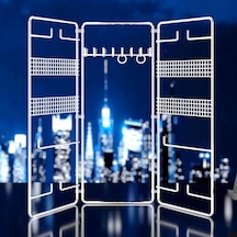 TEKNOTEL TAKI AKSESUAR STANDI DEKORATİF ORGANİZER KROM EG210