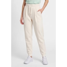 Hummel Logolu Regular Fit Lastikli Paça Eşofman Altı Kadın Eşofman Altı 932528-9157 Ekru