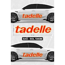 Tadelle Yan Gövde Sticker Kaplama Kırmızı - 864812192