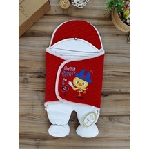 Bebek Kundak Battaniyesi Ayaklı Dış Bebek Kundağı Hastane Çıkışı Kundak Battaniye Unisex Kırmızı