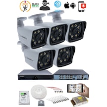 5 Kameralı Güvenlik Kamerası Seti Kdj-5s-8w-kk-p