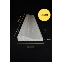 Diecor Dekoratif Boyanabilir 15 Adet 7 Cm Polistren Duvar Çıtası Beyaz 70 X 19 Model:xa132