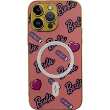 Apple Uyumlu iPhone 14 Pro Max Barbie Seri Magsafe Kamera Korumalı Silikon Kapak