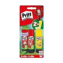 Stick Yapıştırıcı, 2+1 Simli Ve Güvenli El İşi Yapıştırıcısı, Hızlı Ve Pratik Yapıştıran Okul Ve Ofis Malzemesi, 2x22g+1x20g Stick Yapıştırıcı Sari