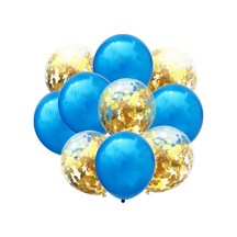 Mavi Gold Konfetili Balon Diğer