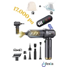 İfexia Cy 109 17.000 Pa Yeni Nesil Dijital Göstergeli Vakum Ve Üflemeli Mini Araç Ve Genel Kullanım Süpürgesi Koyu Gri-gold