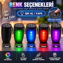 Bluetooth Hoparlör Rgb Led Işıklı Taşınabilir 5w Tws Usb Tf Kart Destekli