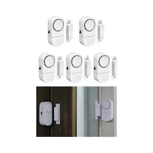 5 Adet Cam Pencere Kapı Pvc Engelleyici Güvenlik Ürünleri Manyetik Alarm Set