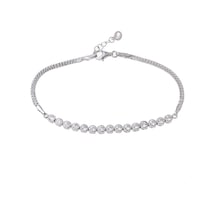 Suyolu Yarım Tur Model 925 Ayar Gümüş Kadın Bileklik Gümüş