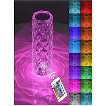 Kristal Elmas Dokunmatik 4 Modlu 16 Renk Usb Sarjlı Rgb Kumandalı Masa Lambası
