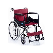 Ky809bj Bordo Kumaş Standart Transfer Refakatçı Frenli Tekerlekli Sandalye