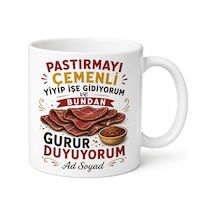 Pastırmacı Kupa Kayseri Esprili Kahvaltı Pastırma Çemen Hediye Bardak Beyaz / Çok Renkli