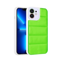 Apple Uyumlu iPhone 11 Uyumlu Kamera Korumalı Aihttgli Renkli Zore Seksek Kılıf-yeşil Yeşil -