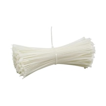 100 Adet - 20cm Cırt Kelepçesi 5 250mm Kablo Bağı - Beyaz 100 Adet
